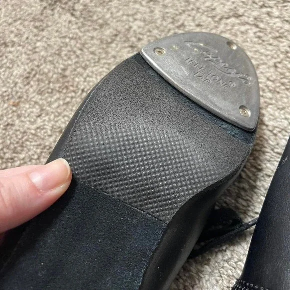 Black leather tap shoes - Picture 6 of 8